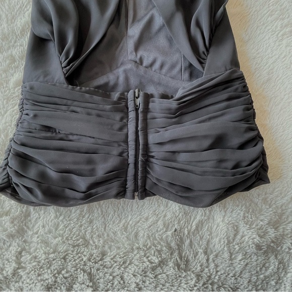 NIKKI Italy Women’s Black Ruched Halter Top Size 5 - Picture 5 of 11